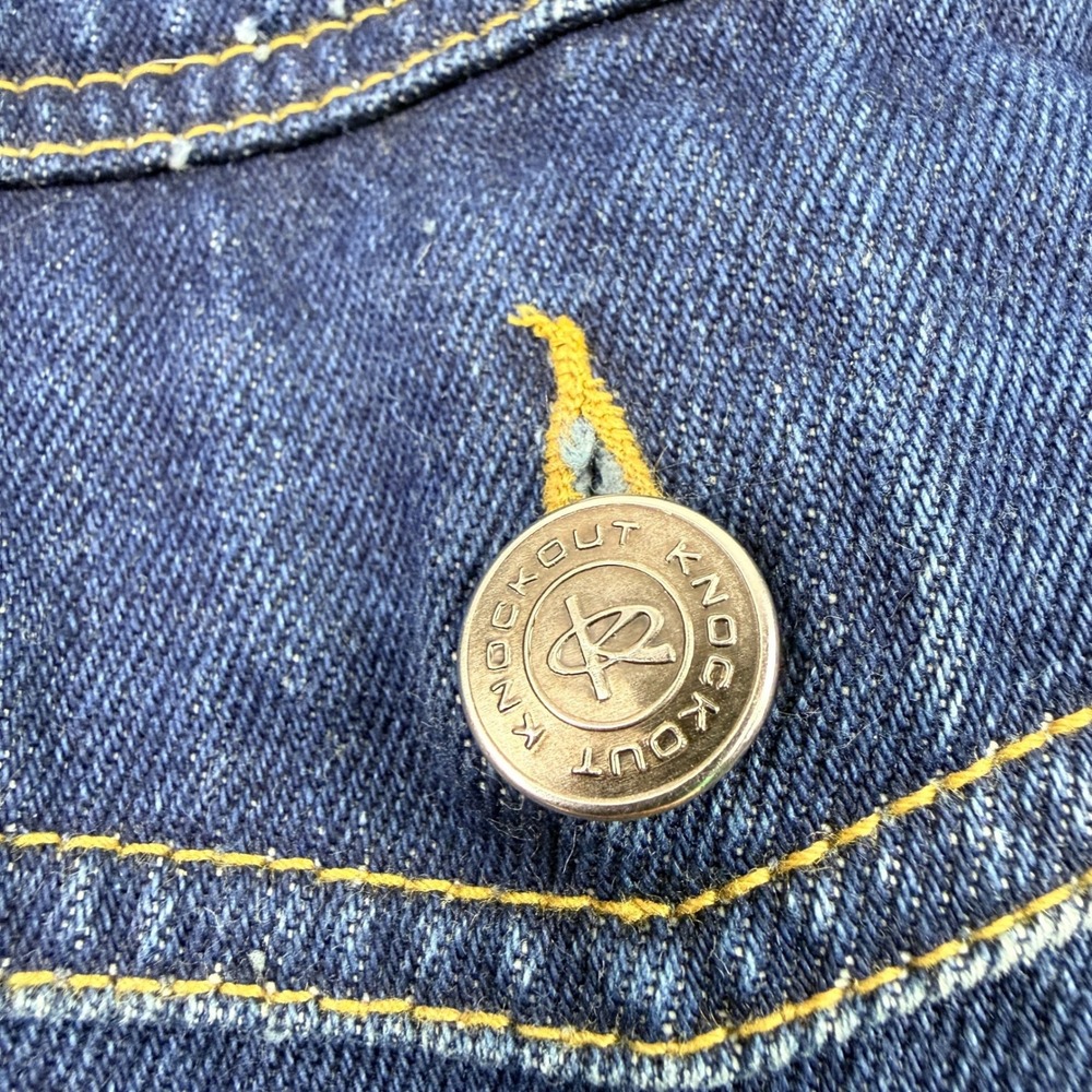 Knockout Sportswear‎ Vintage Denim Jacket Blue 5XL Style 1020 Mens Big and Tall - Picture 4 of 8
